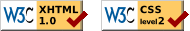 W3C Validation Icons.